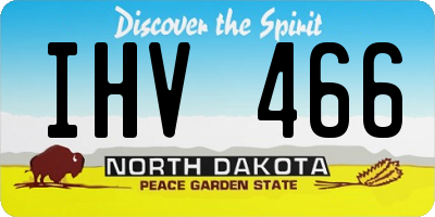 ND license plate IHV466