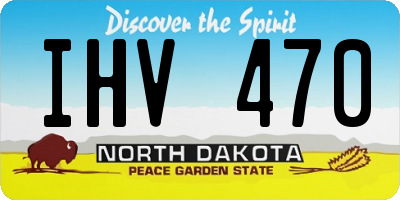 ND license plate IHV470