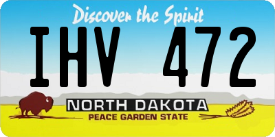 ND license plate IHV472