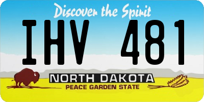 ND license plate IHV481
