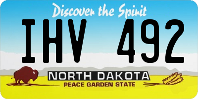 ND license plate IHV492
