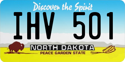ND license plate IHV501