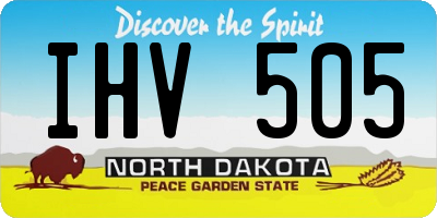 ND license plate IHV505