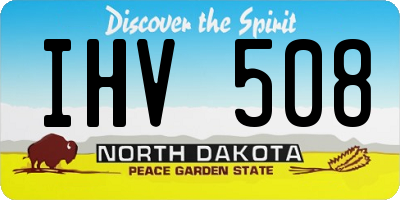 ND license plate IHV508