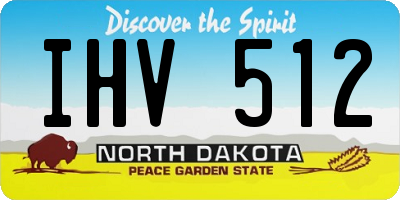ND license plate IHV512