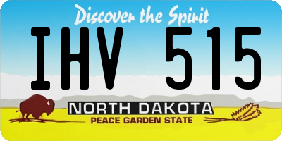 ND license plate IHV515