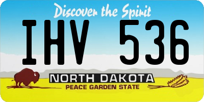ND license plate IHV536