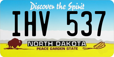 ND license plate IHV537