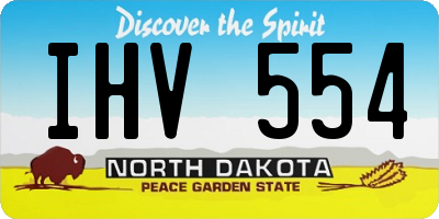 ND license plate IHV554