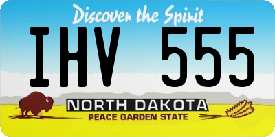 ND license plate IHV555