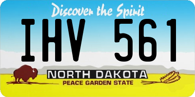 ND license plate IHV561