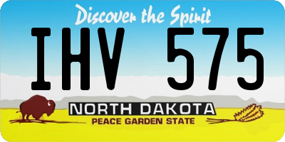 ND license plate IHV575