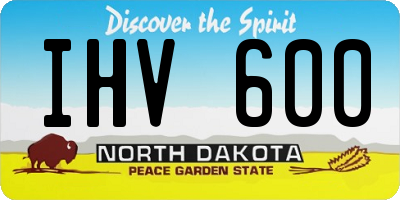 ND license plate IHV600