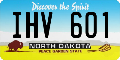 ND license plate IHV601