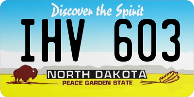 ND license plate IHV603