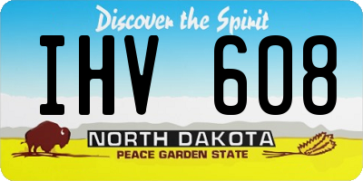 ND license plate IHV608
