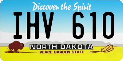 ND license plate IHV610