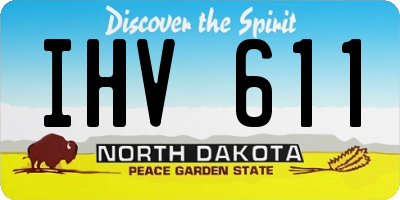 ND license plate IHV611