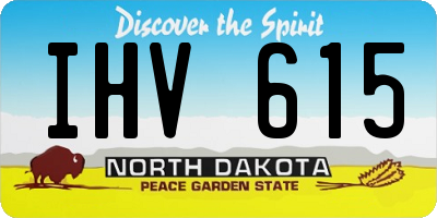 ND license plate IHV615