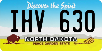 ND license plate IHV630