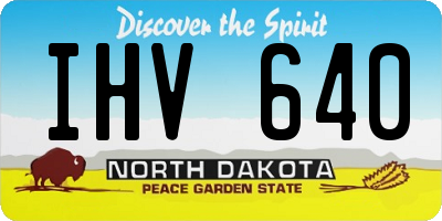 ND license plate IHV640