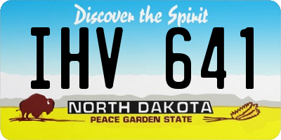 ND license plate IHV641