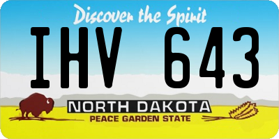 ND license plate IHV643