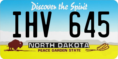 ND license plate IHV645