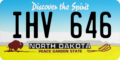 ND license plate IHV646