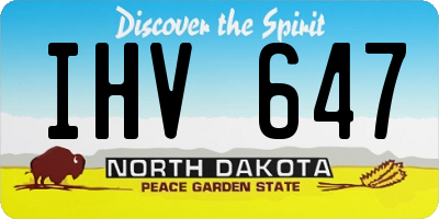 ND license plate IHV647