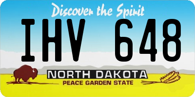 ND license plate IHV648