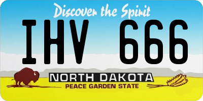 ND license plate IHV666