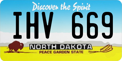ND license plate IHV669
