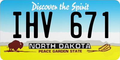 ND license plate IHV671