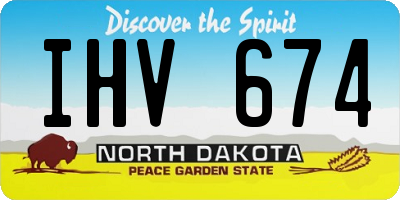 ND license plate IHV674