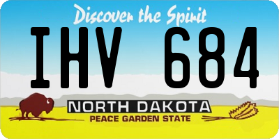 ND license plate IHV684