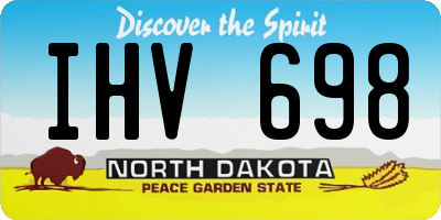 ND license plate IHV698