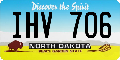 ND license plate IHV706