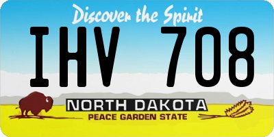 ND license plate IHV708