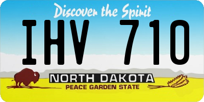 ND license plate IHV710