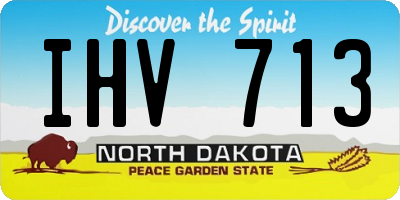 ND license plate IHV713