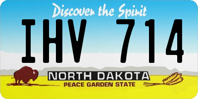ND license plate IHV714