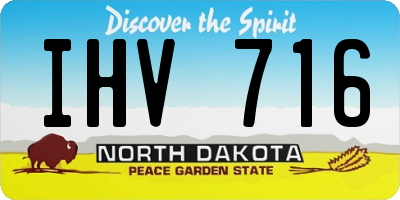 ND license plate IHV716