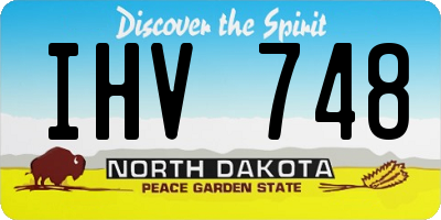 ND license plate IHV748