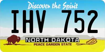 ND license plate IHV752