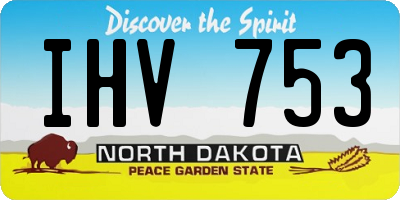 ND license plate IHV753