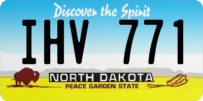 ND license plate IHV771