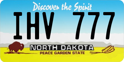 ND license plate IHV777
