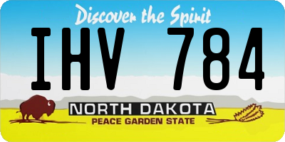 ND license plate IHV784
