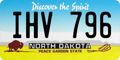 ND license plate IHV796